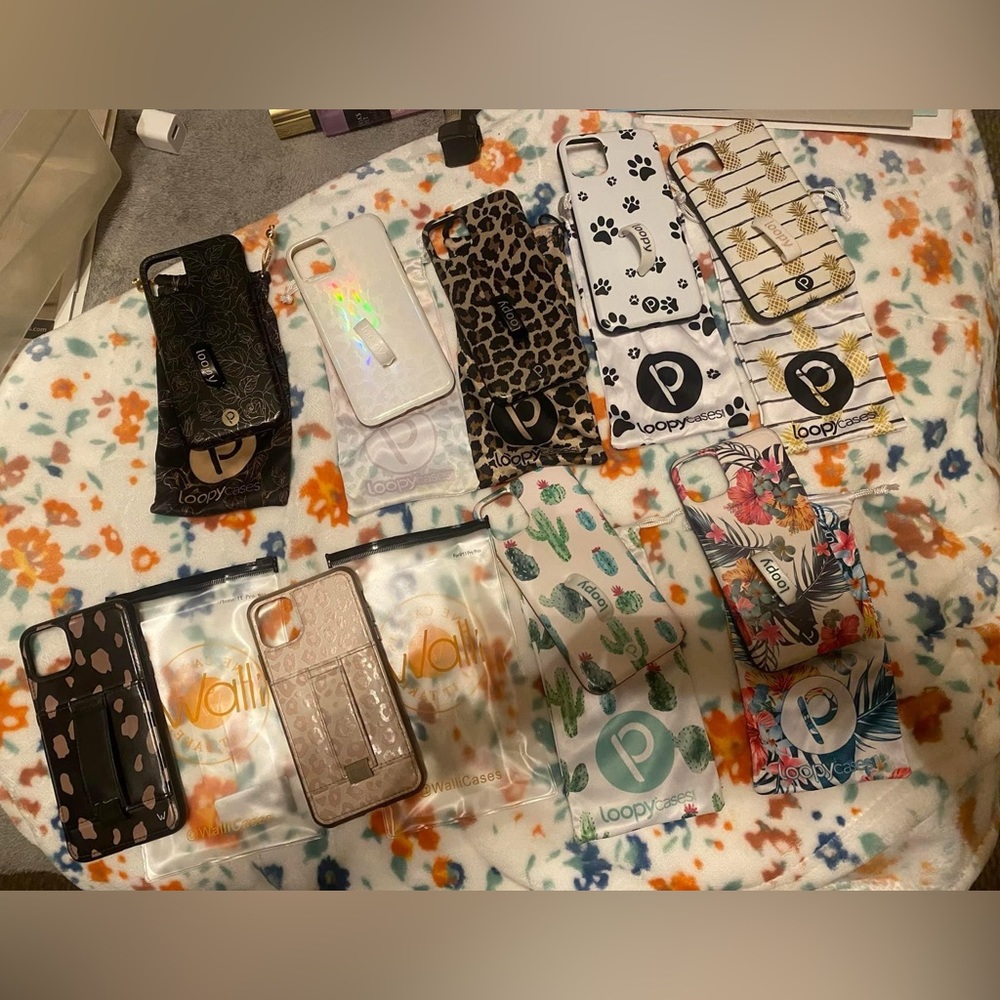 iPhone 11 Pro Max Loopy phone cases and Walli phone cases.